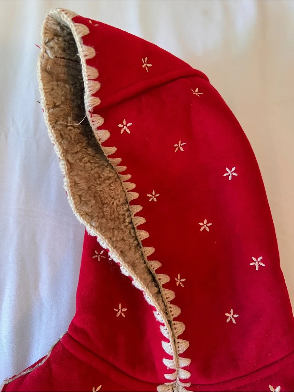 Vintage Gap Girls' toddler 2T Red Hooded Embroidered Coat